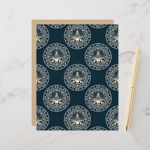 Christ Nativity Star of Wonder Polka Dot Mandala