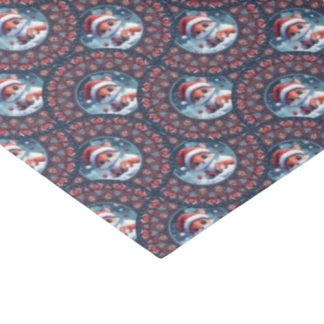 Cute Kawaii Christmas Fox Dot Mandala Deco Fans Tissue Paper
