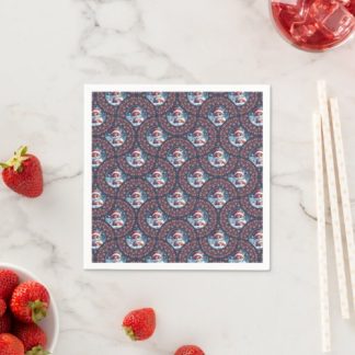 Kawaii Christmas Fox Dot Mandala Deco Fans Paper Napkins