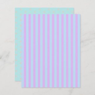 Pastel Rainbow Stripes &amp; Polka Dot Scrapbook Paper