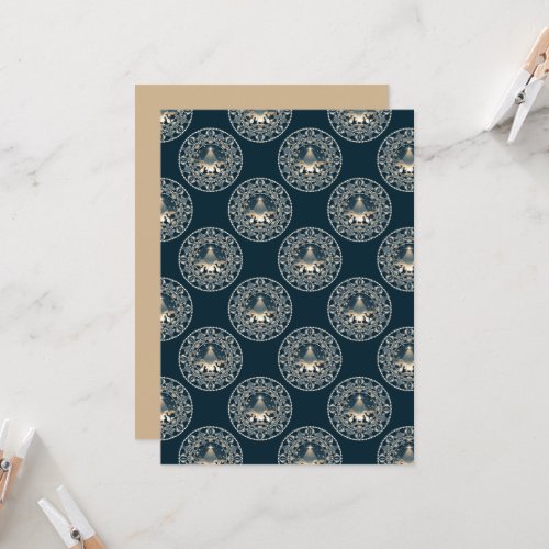 Printable Star of Wonder Festive Polka Dot Mandala Invitation
