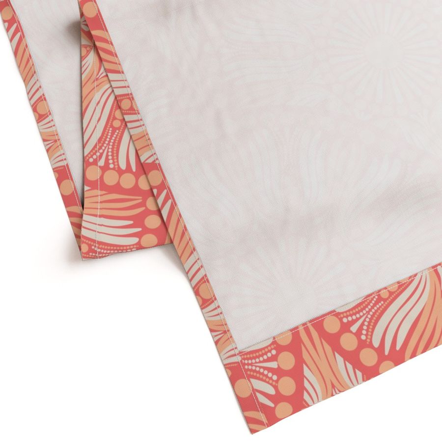 24” Peaches and Cream Dot Mandala Scallop - Large
