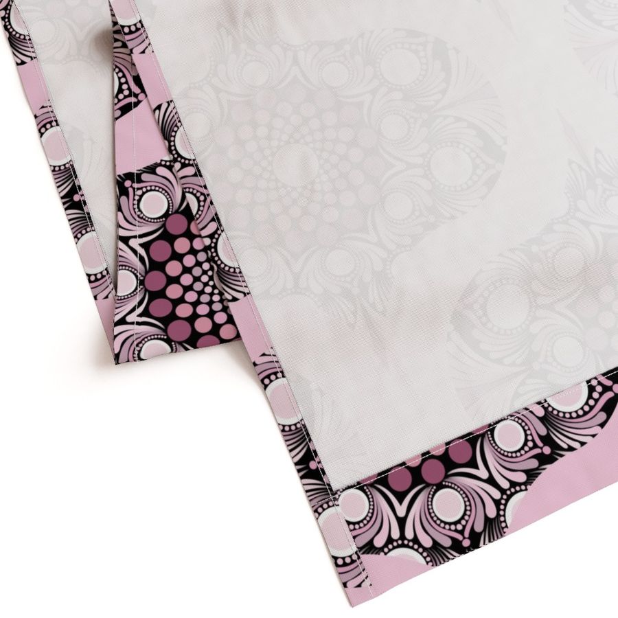 24” Cherry Blossom Dusky Rose Dot Mandala Ogee - Large