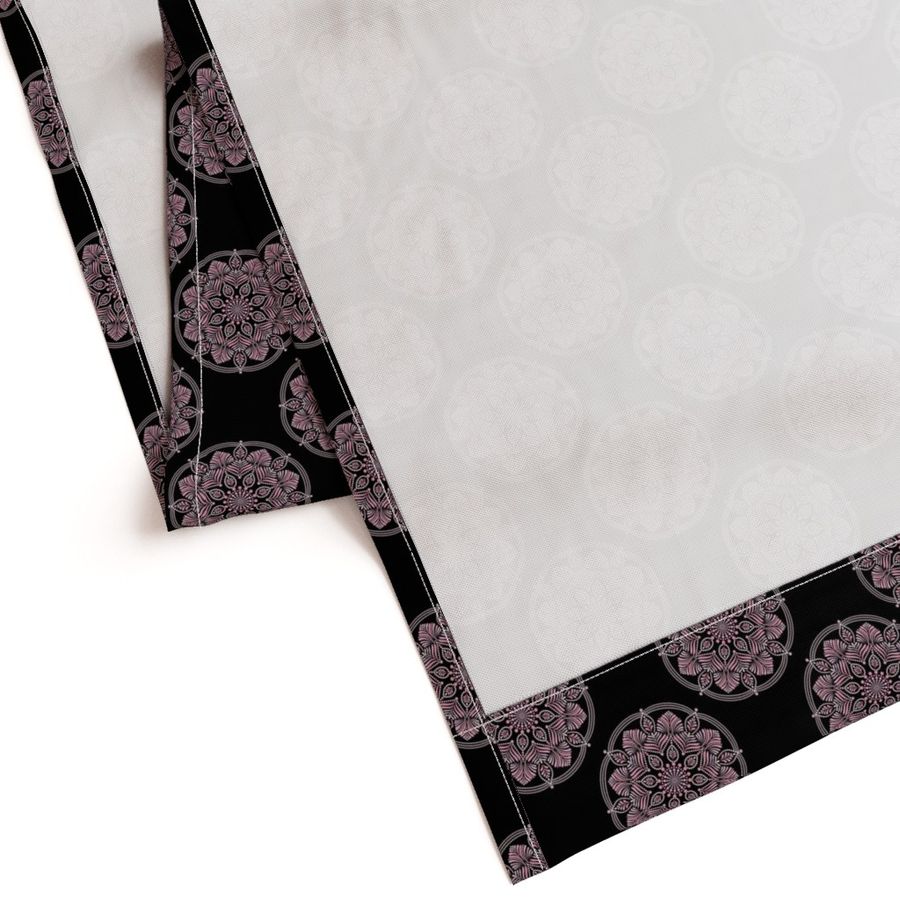 6” Dusky Rose Fronds Polka Dot Mandala - Small