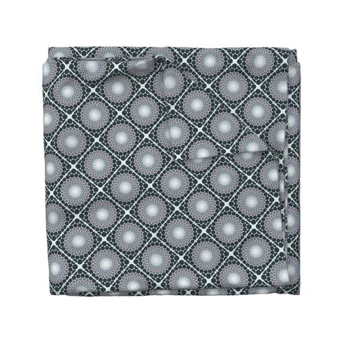 6” Radiant Silver Smoke Dot Mandala Diamond Tile - Small