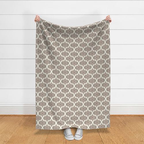 6” Warm Neutrals Espresso Martini Dot Mandala Retro Ogee - Small