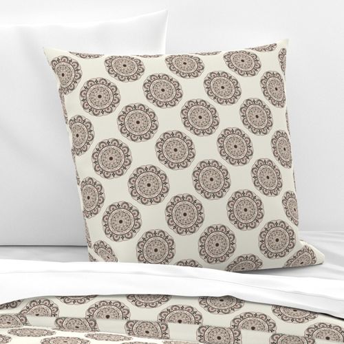 6” Warm Neutrals Espresso Martini Polka Dot Mandala - Small