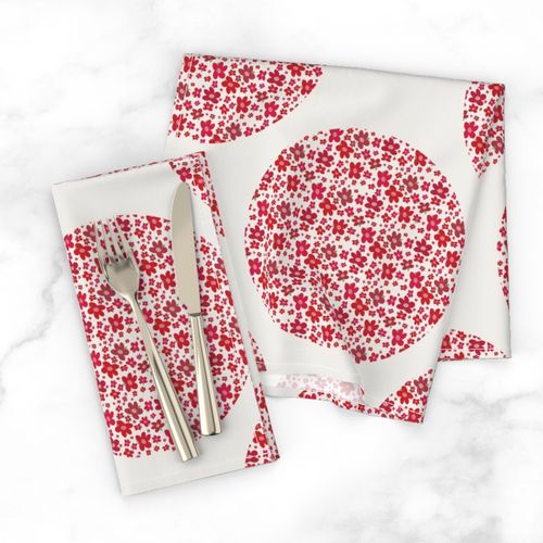 12” Red Berries Retro Florals Polka Dot - Medium