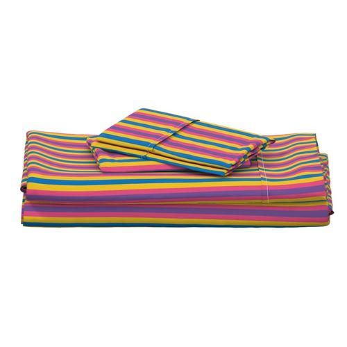 Geometric Maximalist Rainbow Bright Colorful Vertical Stripes