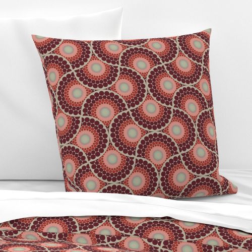 12” Radiant Fashion Week Dot Mandala Art Deco Fans - Medium