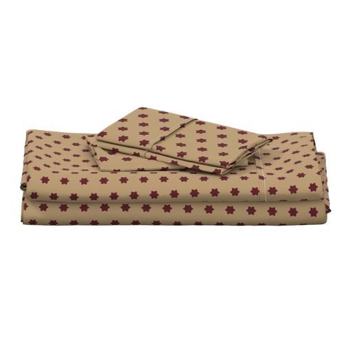 Geometric Royal Circle Cabernet Six Pointed Stars On Lark