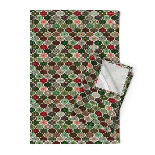 6” Christmas Ornament Dot Mandala Patchwork - Small
