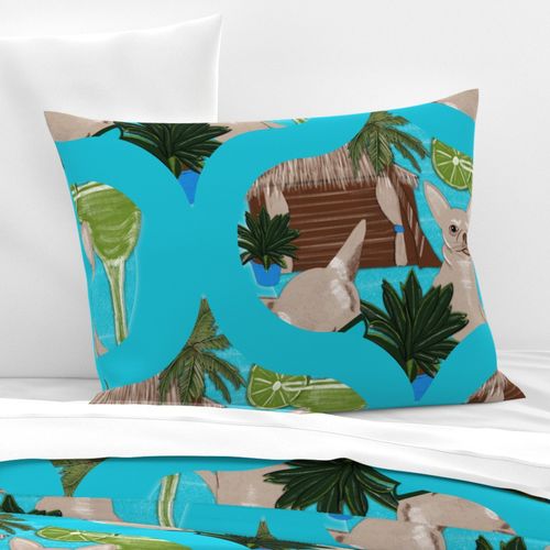 24” Chihuahuas Cabanas And Cocktails Retro Ogee - Large
