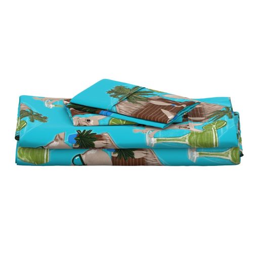 24” Chihuahuas Cabanas And Cocktails Polka Dots - Large