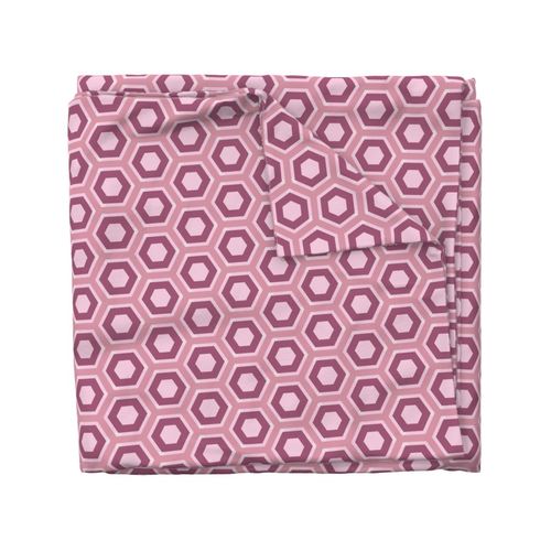 Geometric Dusky Rose Colorful Honeycomb Hexagons