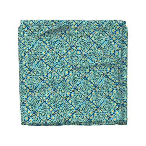 Small Starry Night On Sea Doodle Diamond Tile