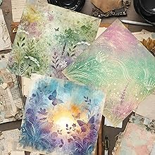 Spring Distressed Ink Scrapbook Paper, Junk Journal and Paper Craft Pad