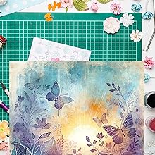 Spring Distressed Ink Scrapbook Paper, Junk Journal and Paper Craft Pad