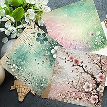Spring Distressed Ink Scrapbook Paper, Junk Journal and Paper Craft Pad