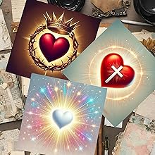 Colorful Christian Valentine Hearts Scrapbook Paper, Junk Journal and Paper Craft Pad