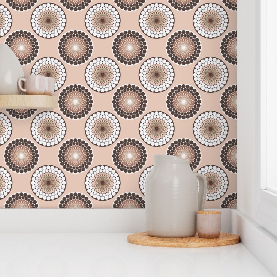 Small Radiant Gradient Pantone Relaxed Elegance Classic Polka Dot Mandala