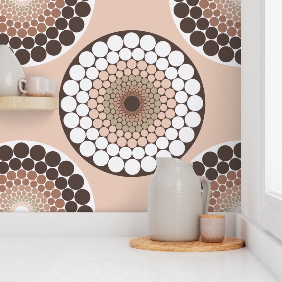 Large Radiant Gradient Pantone Relaxed Elegance Classic Polka Dot Mandala