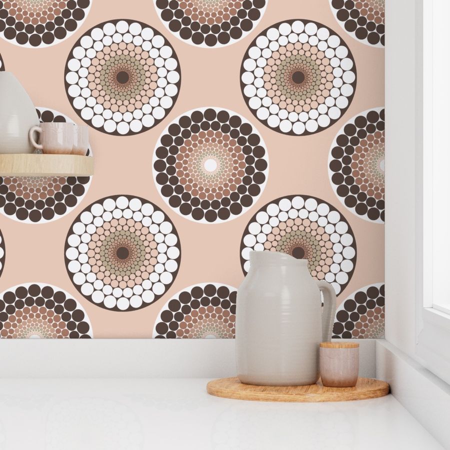 Medium Radiant Gradient Pantone Relaxed Elegance Classic Polka Dot Mandala