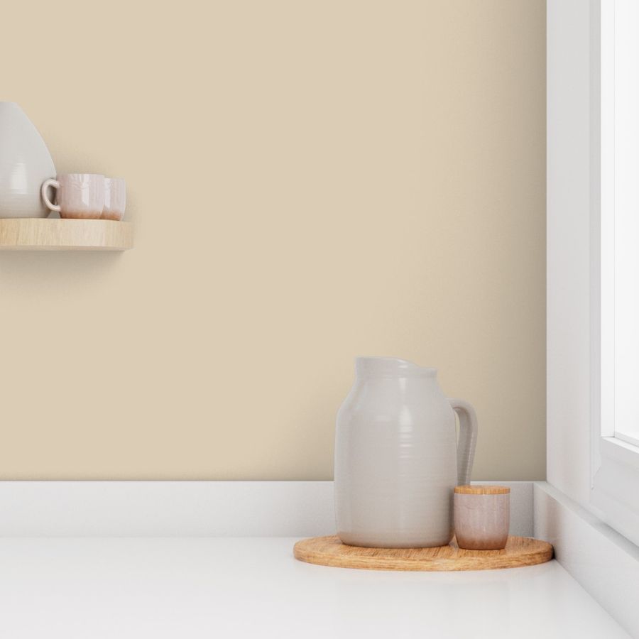 Pantone Creme Brulee - Sage And Sand Collection Solid - Hex DBCCB5