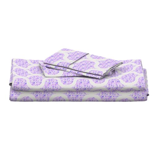 6” Lilac and Lavender Retro Florals Ogee - Small