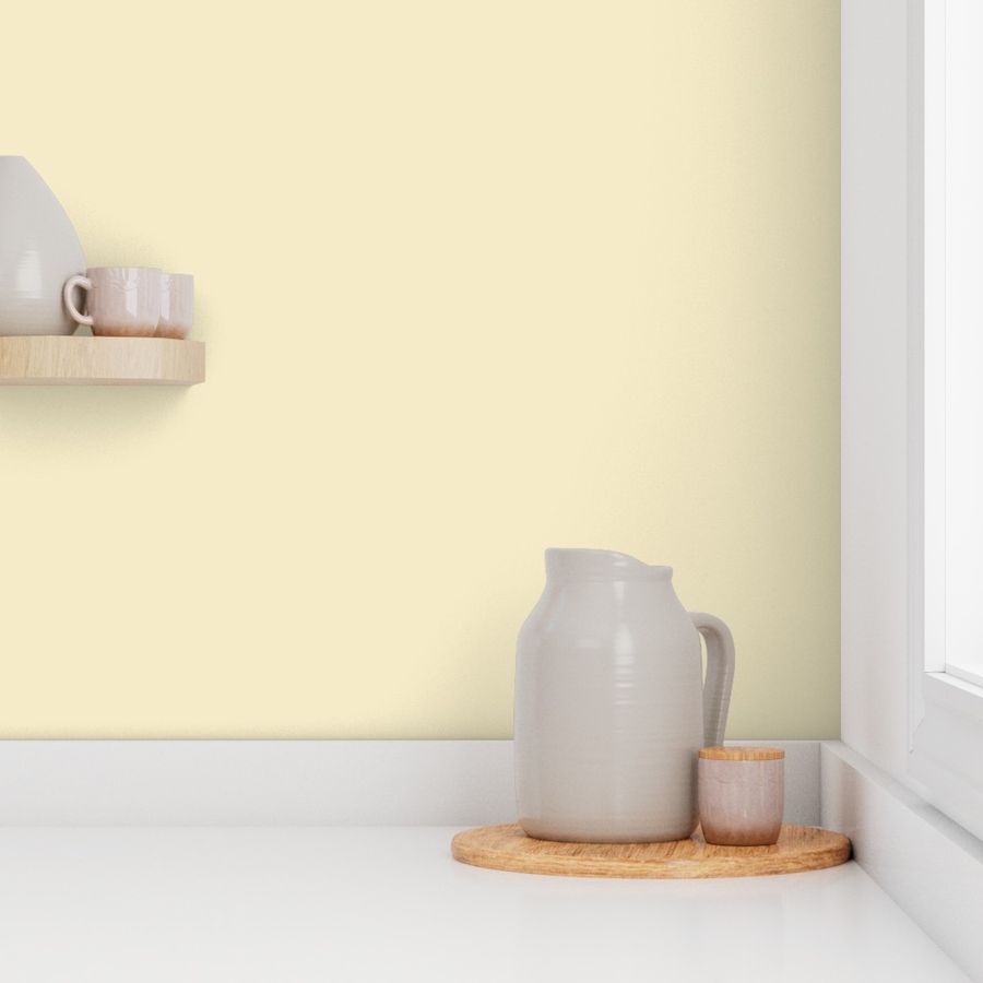 Pantone Lemon Icing Sage And Sand Collection Solid - Hex F6EBC8