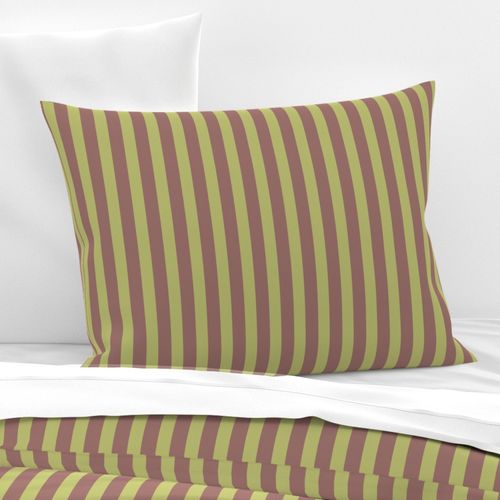 Geometric Warm Neutrals Burlwood And Green Banana Vertical Stripes