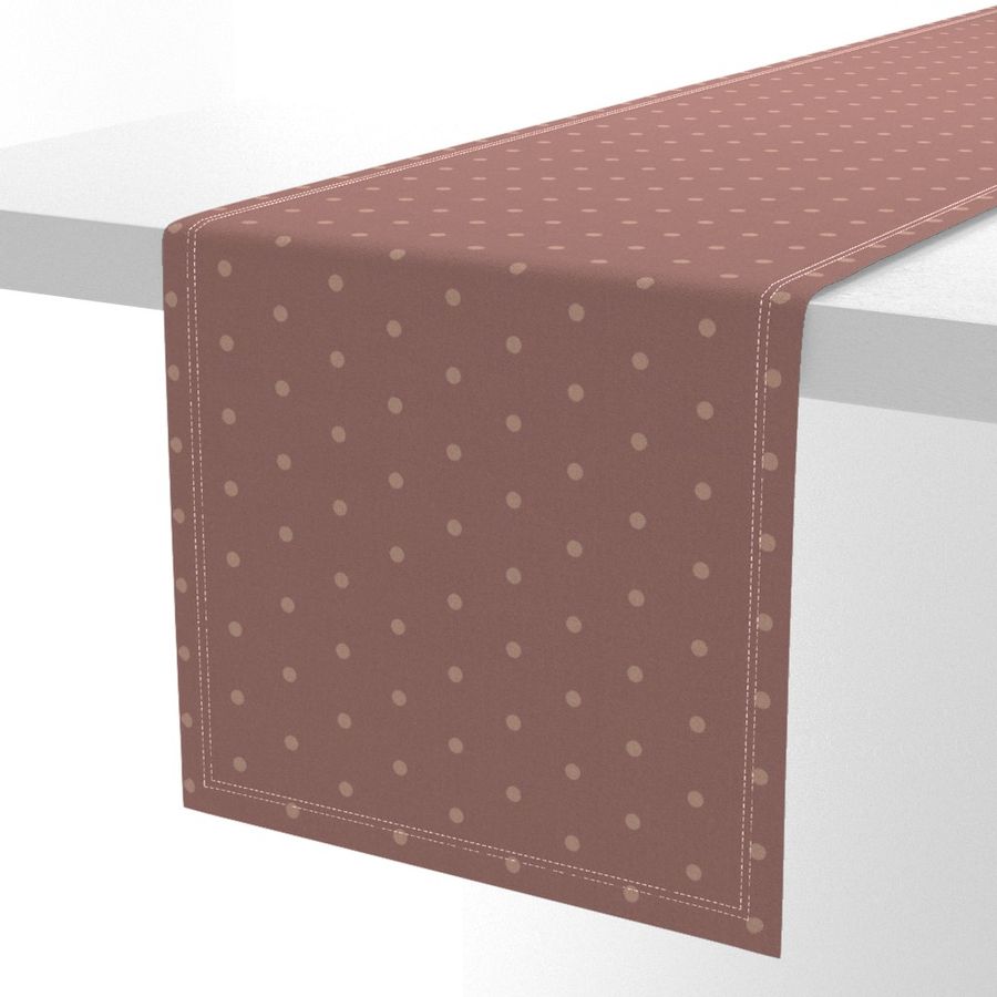 Geometric Warm Neutrals Tuscany Polka Dots On Burlwood