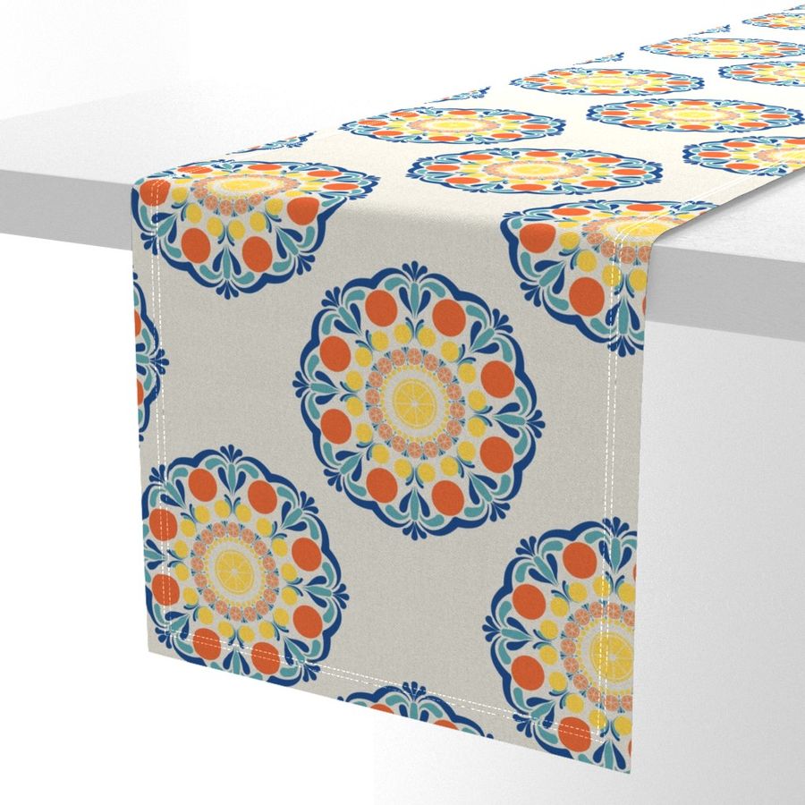 Medium Aegean Summer Oranges And Lemons Polka Dots