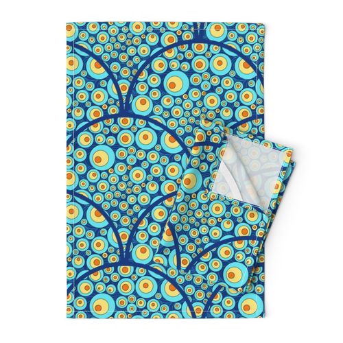 Medium Starry Night On Sea Doodle Art Deco Scallop