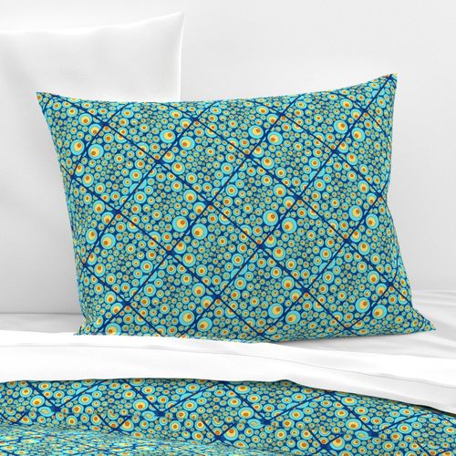 Small Starry Night On Sea Doodle Diamond Tile