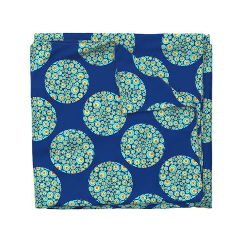 Medium Starry Night On Sea Doodle Polka Dots