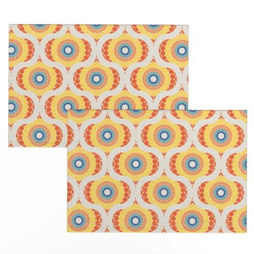 Small Radiant Aegean Summer Retro Ogee Mandala