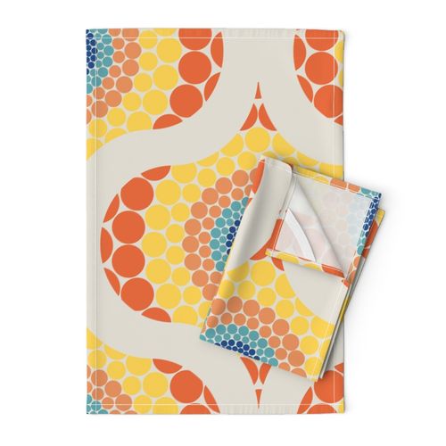 Large Radiant Aegean Summer Retro Ogee Mandala