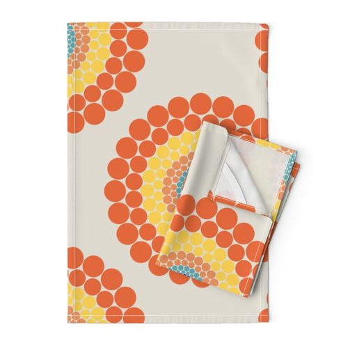 Large Radiant Aegean Summer Polka Dot Mandala