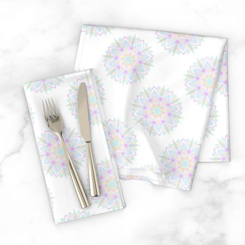 Small Pastel Rainbow Ice Cream Sundae Polka Dot Mandala