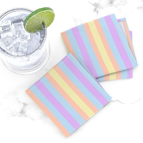 Geometric Pastel Rainbow Colorful Vertical Stripes