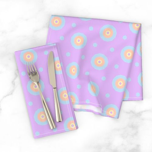 Geometric Pastel Rainbow Colorful Bullseyes And Hexagons