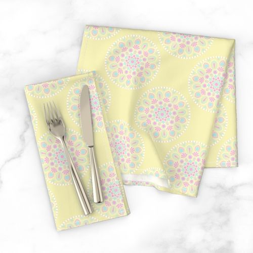 Small Pastel Rainbow Rosette Serenity Polka Dot Mandala