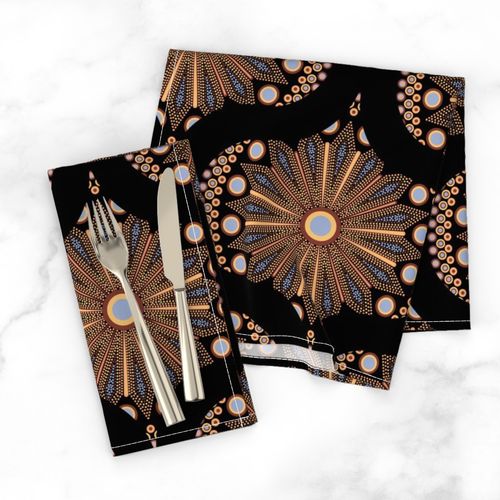 Medium Safari Sunset Medicine Wheel Mid Mod Ogee Mandala
