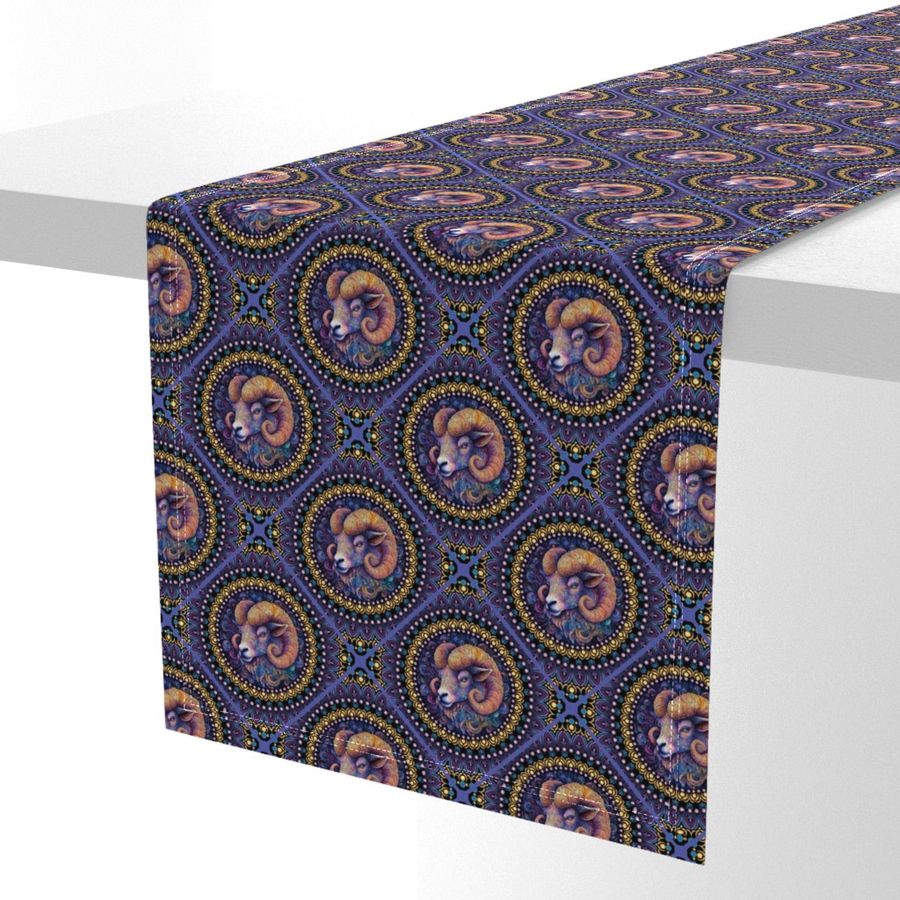 Small Whimsical Aries Dot Mandala Diamond Tile