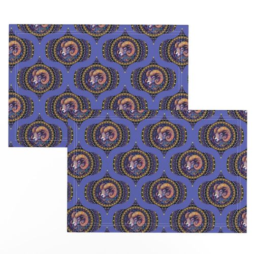 Small Whimsical Aries Dot Mandala Mid Mod Ogee