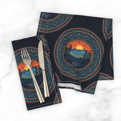 Medium Vintage Wilderness Polka Dot Mandala