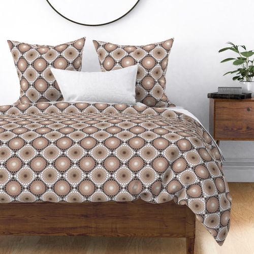 Small Radiant Pantone Relaxed Elegance Mandala Geometric Diamond Tile