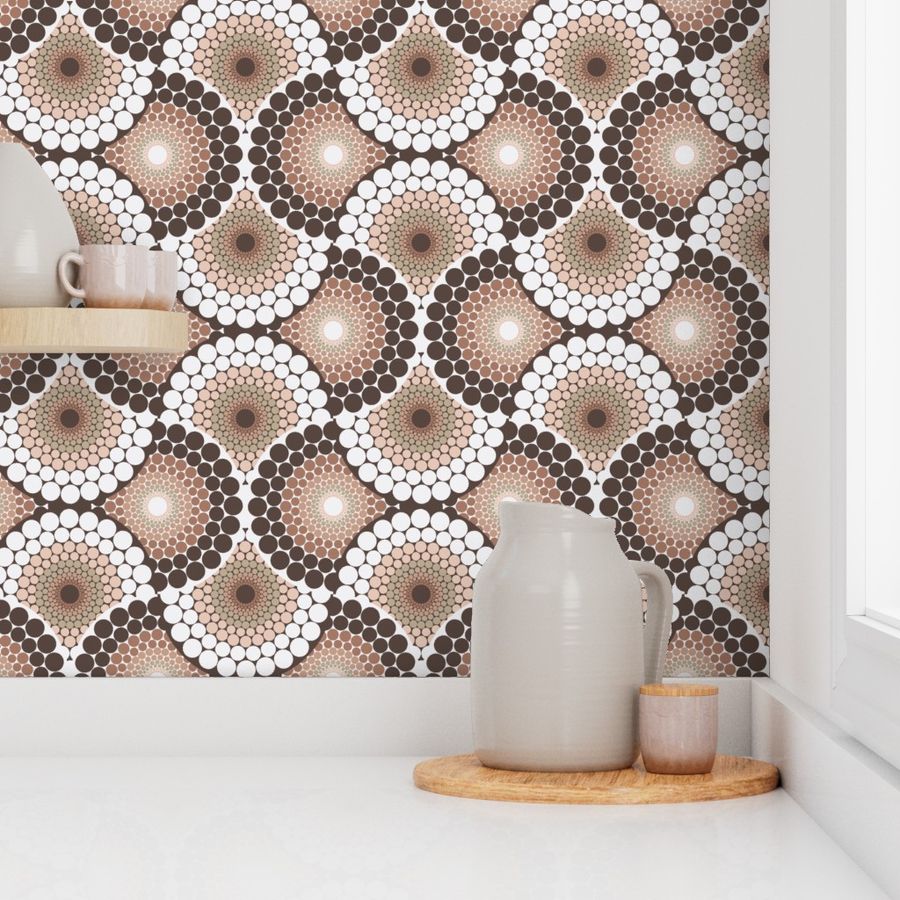 Medium Radiant Relaxed Elegance Mandala Modern Art Deco Ogee Scallops