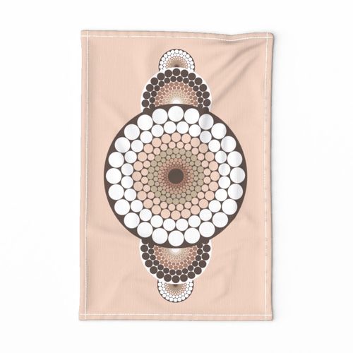Radiant Gradient Pantone Relaxed Elegance Ornamental Mandala Tea Towel